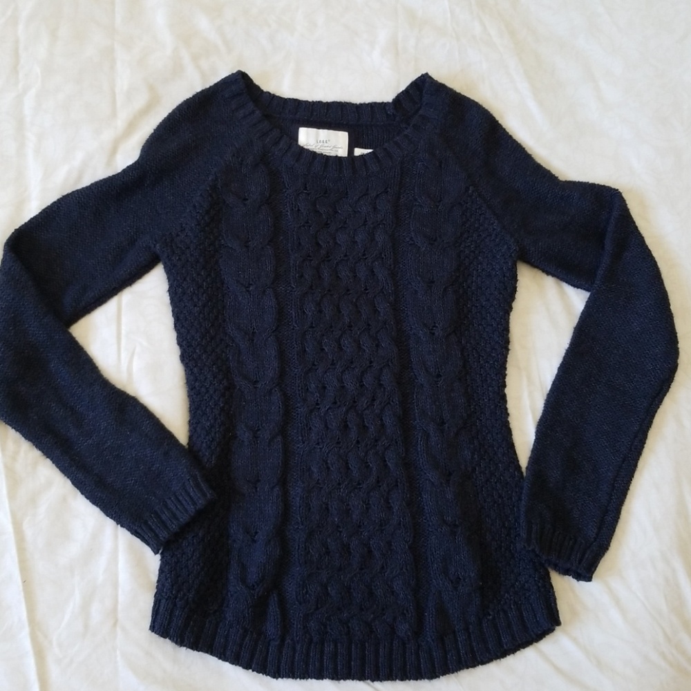 Navy Cable knit sweater